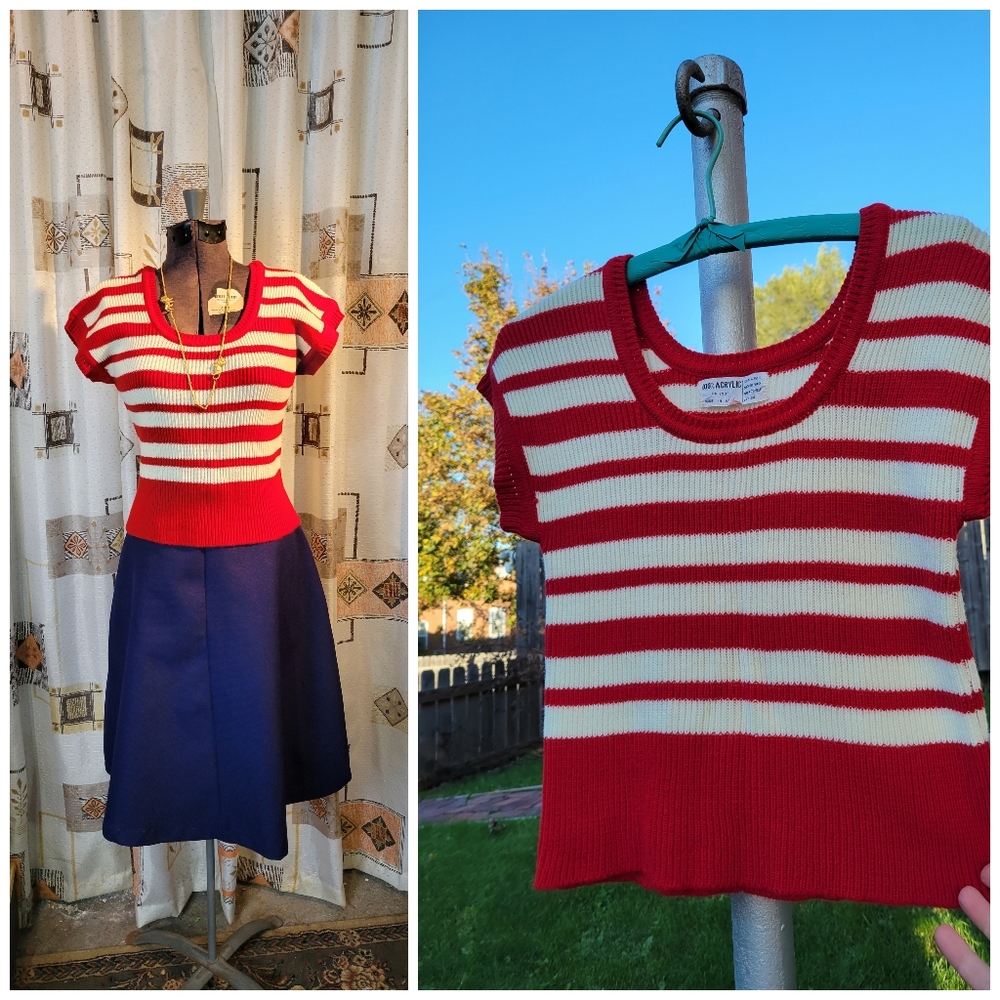 Vintage Striped Sweater Vest